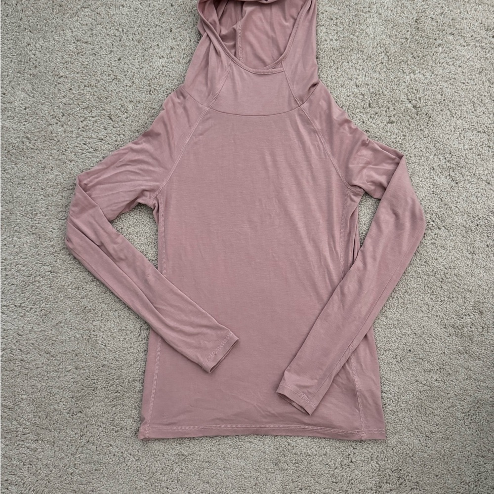 Free Fly Apparel Pink Cut Out Long Sleeve Hoodie